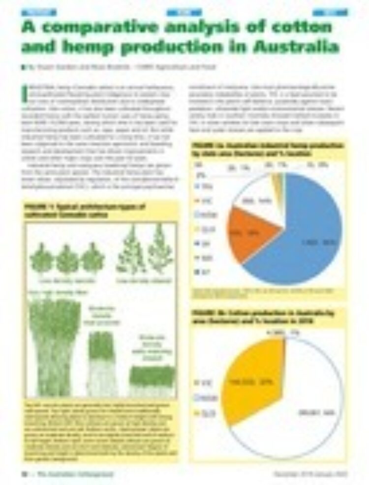 A Comparative Analysis of Cotton and Hemp Production in Australia Jan 2020 CSIRO pg1 x180