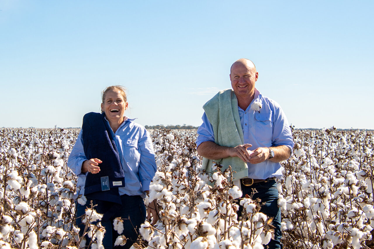 Australian cotton farmers Hugh and Sarah Ball