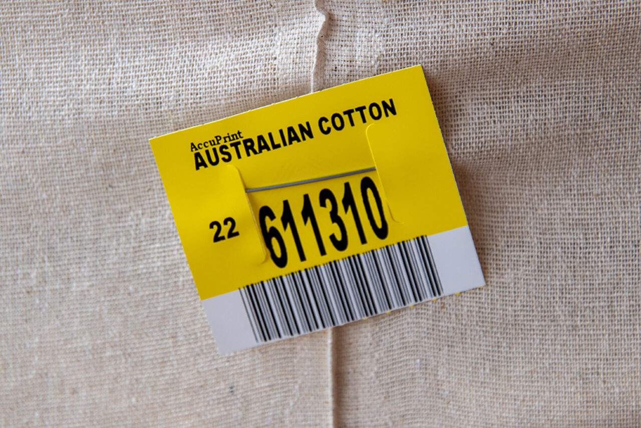 Australian cotton is currently traced using unique bale identifiers that can be tracked back to the field