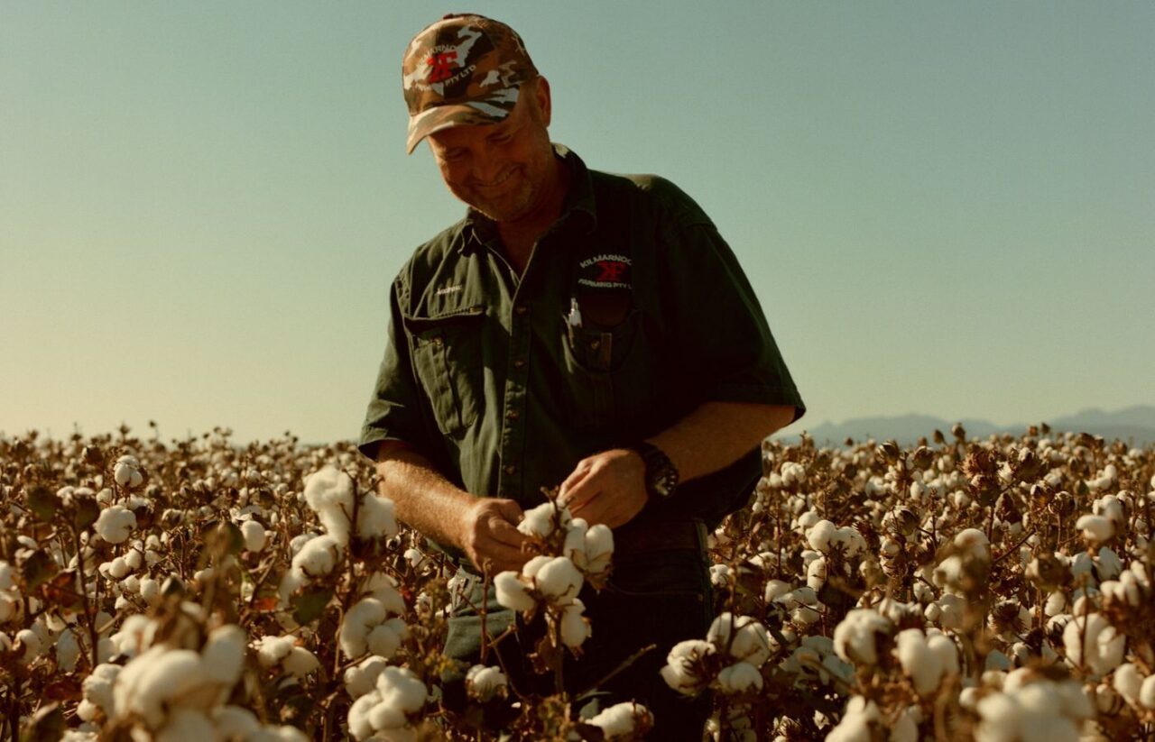 PHOTO: Boggabri cotton farmer Andrew Watson on the cotton field. Photo courtesy of Country Road.